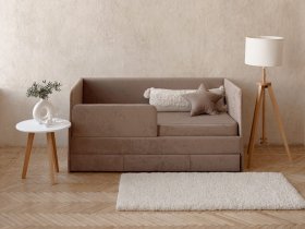 Диван-кровать Happy (капучино) в Элитном - ehlitnyj.mebel-nsk.ru | фото