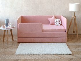 Диван-кровать Happy (коралловый) в Элитном - ehlitnyj.mebel-nsk.ru | фото