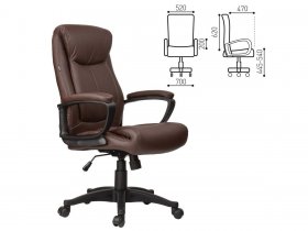 Кресло офисное BRABIX Enter EX-511, коричневое в Элитном - ehlitnyj.mebel-nsk.ru | фото