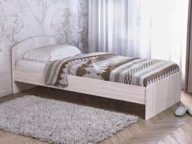 Кровать односпальная 80 с низкой спинкой (ясень шимо светлый) в Элитном - ehlitnyj.mebel-nsk.ru | фото