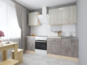 Модульная кухня Йота (пикард/цемент) в Элитном - ehlitnyj.mebel-nsk.ru | фото