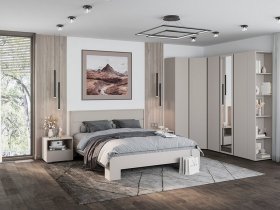 Модульная спальня Люмо (кашемир) в Элитном - ehlitnyj.mebel-nsk.ru | фото