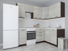 Модульная угловая кухня 1,4м*2,1м Лада (пикард) в Элитном - ehlitnyj.mebel-nsk.ru | фото