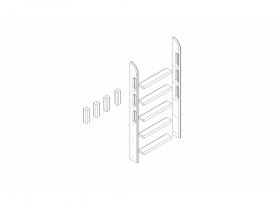 Пакет №10 Прямая лестница и опоры для двухъярусной кровати Соня в Элитном - ehlitnyj.mebel-nsk.ru | фото