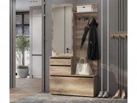 Прихожая ПР-04 Энигма (венге/дуб каньон) в Элитном - ehlitnyj.mebel-nsk.ru | фото