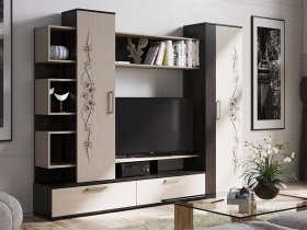 Стенка «Дакота» (венге/дуб молочный) в Элитном - ehlitnyj.mebel-nsk.ru | фото
