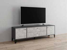 Тумба под ТВ Парус-10 (графит/мальта) в Элитном - ehlitnyj.mebel-nsk.ru | фото