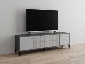 Тумба под ТВ Парус-10 (графит/светло-серый) в Элитном - ehlitnyj.mebel-nsk.ru | фото